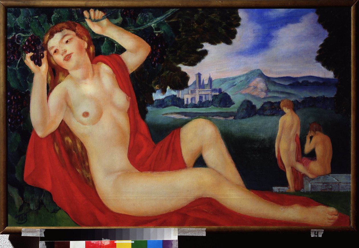 Bachantka. Obraz Kuzmy Sergeyevich Petrov Vodkin (Petrov-Vodkin) (Kouzma Petrov Vodkin) (Petrov-Vodkin) (1878-1939), olej na płótnie autorstwa Kuzma Sergeevich Petrov Vodkin