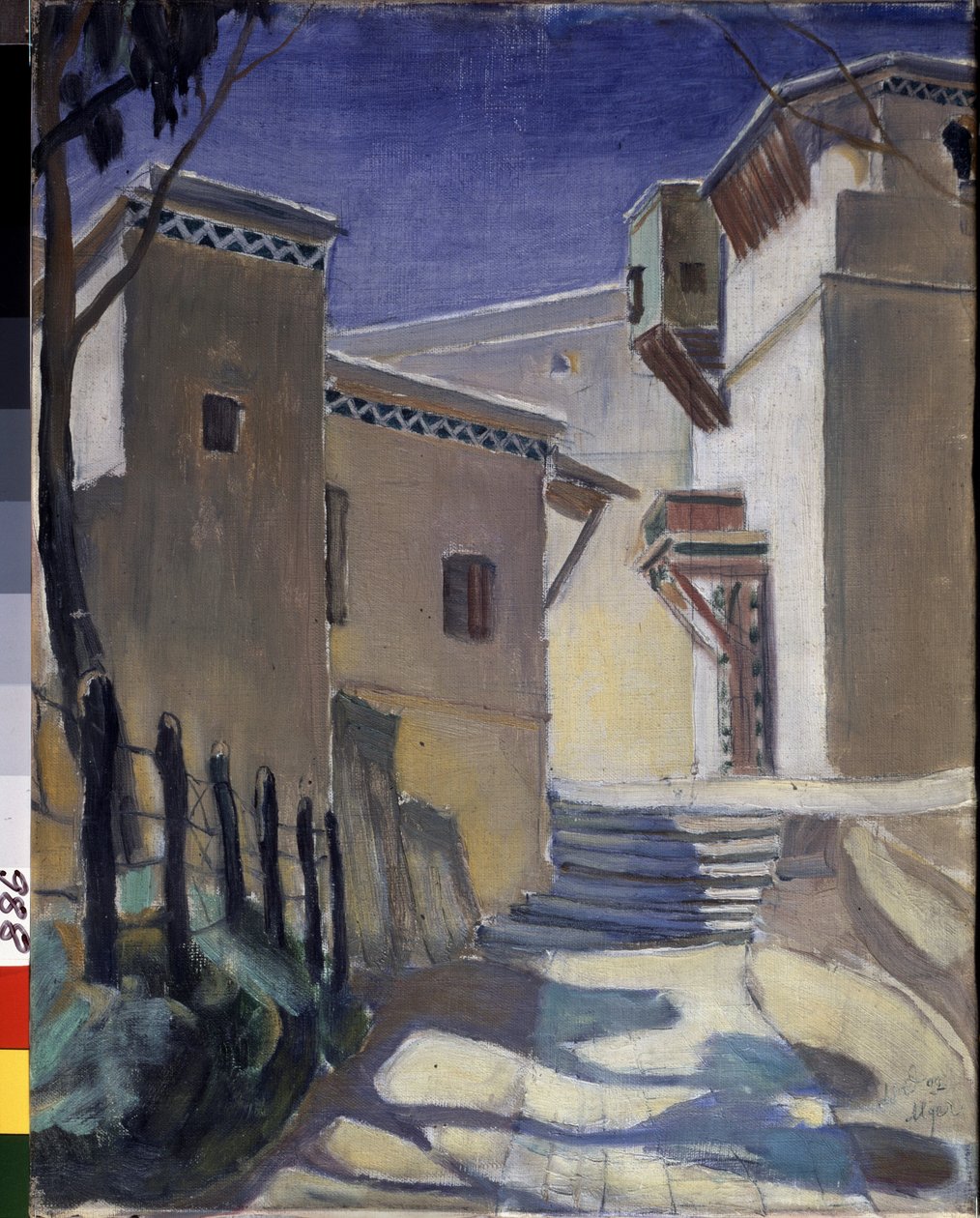 Kasba (Casbah), Algier (Casbah, Algiers) - Obraz Kuzmy Sergeevich Petrov Vodkin (Petrov-Vodkin) (Kouzma Petrov Vodkine) (Petrov-Vodkine) (1878-1939), olej na płótnie autorstwa Kuzma Sergeevich Petrov Vodkin