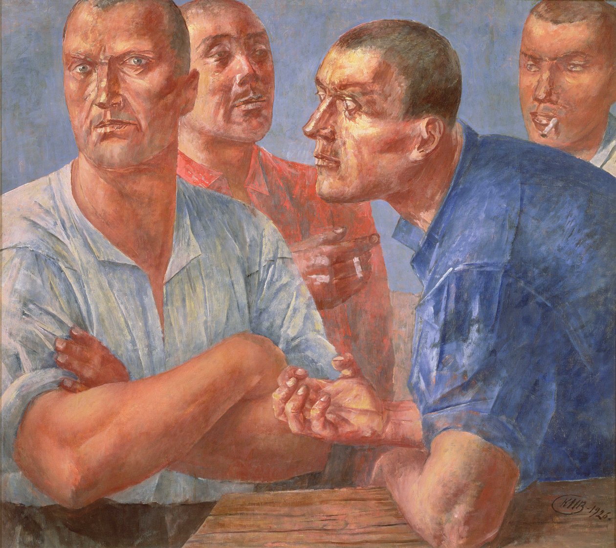 Robotnicy autorstwa Kuzma Sergeevich Petrov Vodkin
