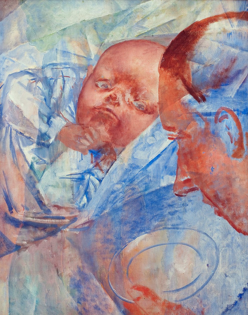 Matka i dziecko - Petrov-Vodkin (Petrov Vodkin), Kuzma Sergeyevich (1878-1939) - 1922 - Olej na płótnie - 64,2x50,3 - Kolekcja prywatna autorstwa Kuzma Sergeevich Petrov Vodkin