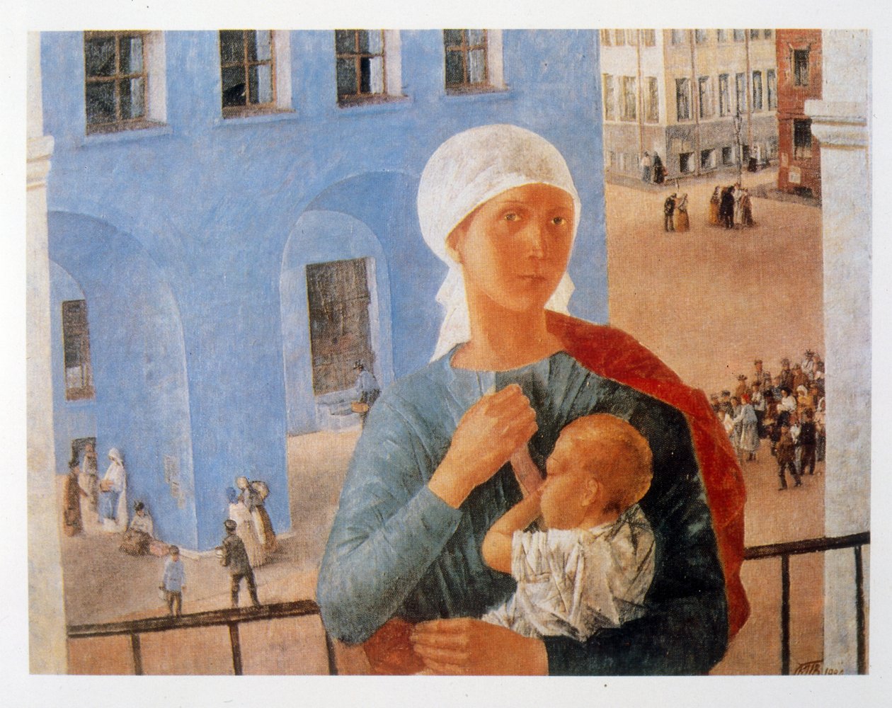 Piotrogrodzka Madonna autorstwa Kuzma Sergeevich Petrov Vodkin