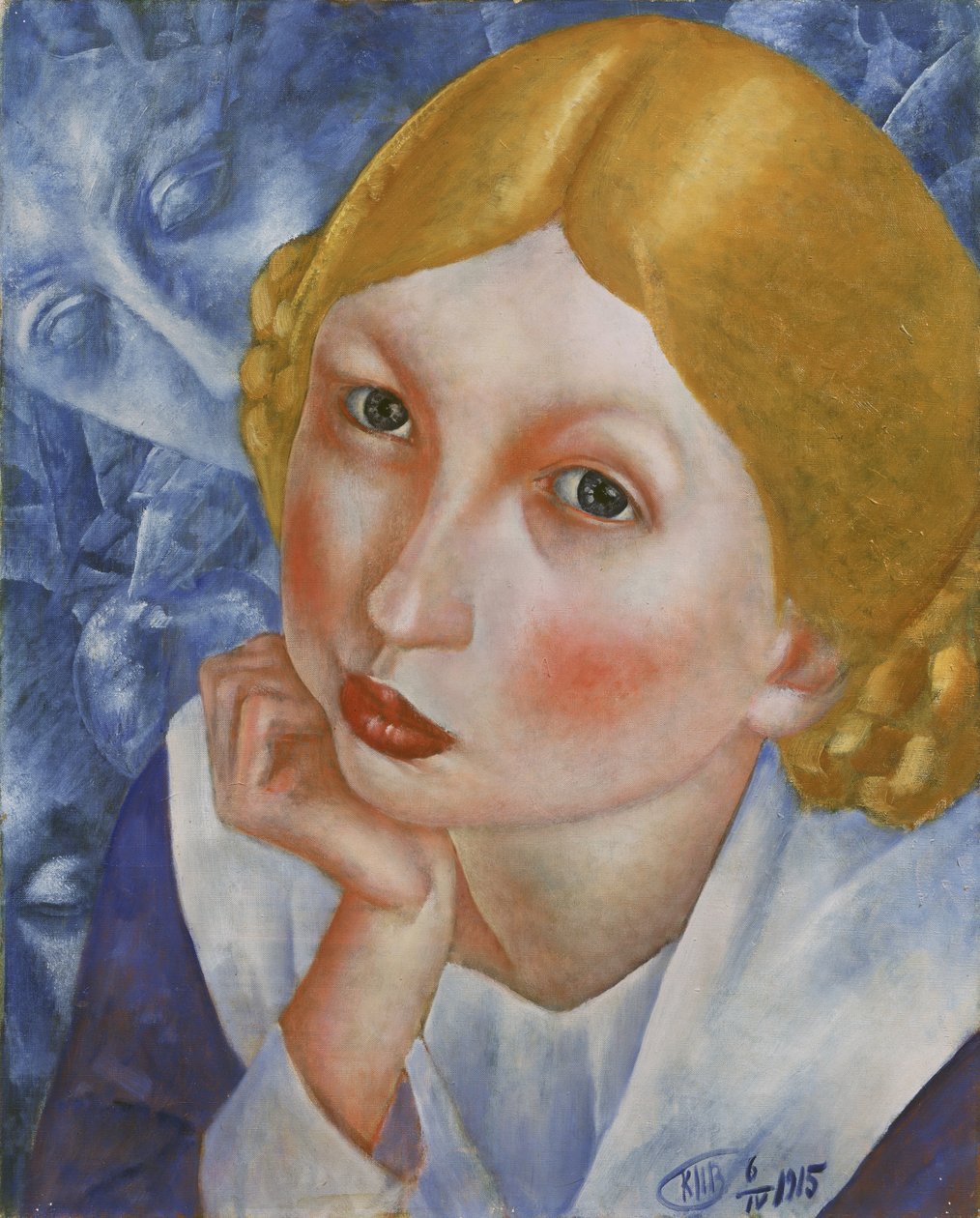 Portret Rii, 1915 autorstwa Kuzma Sergeevich Petrov Vodkin