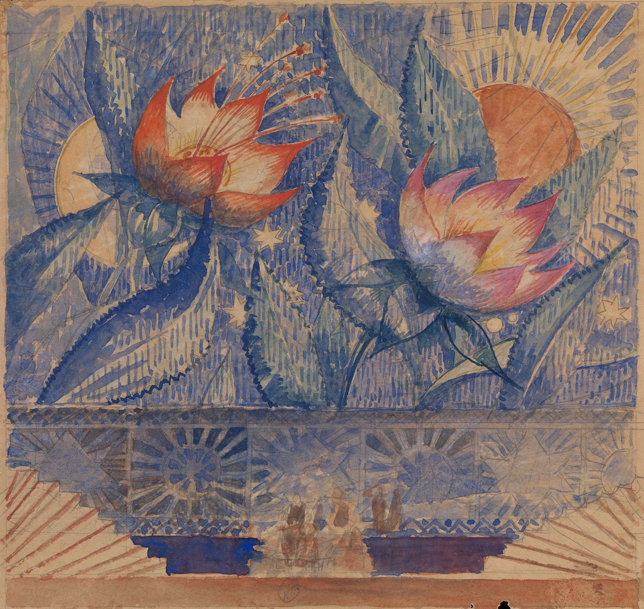 Wygląd sceny autorstwa Kuzma Sergeevich Petrov Vodkin