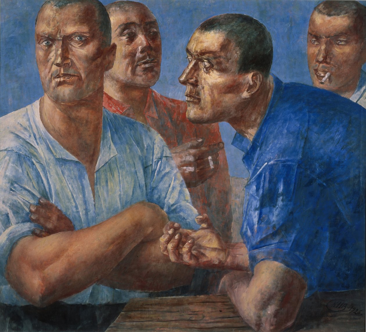 Pracownicy autorstwa Kuzma Sergeevich Petrov Vodkin