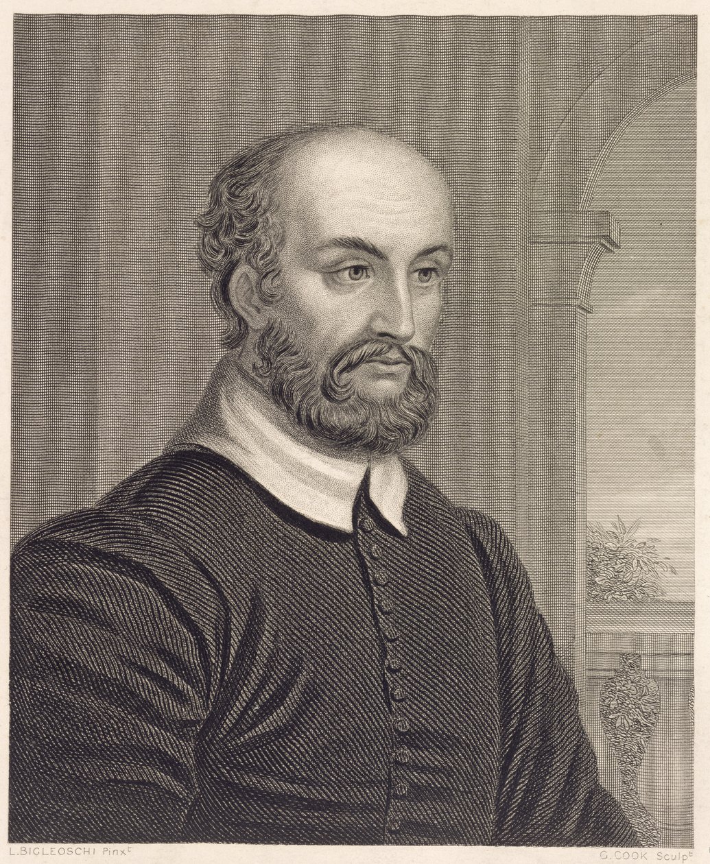 Andrea Palladio (1508-80), wyryty przez G. Cooka autorstwa L. Bigleoschi
