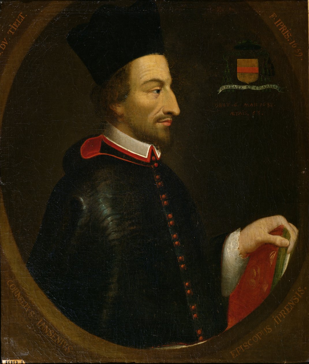 Cornelius Jansen (1585-1638) biskup Ypres autorstwa L. Duthielt