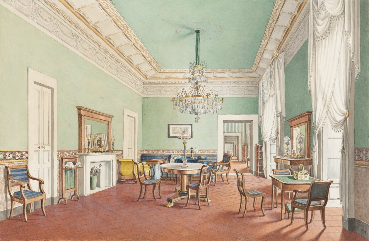 Salon w Palazzo Satriano, Neapol autorstwa L. Iely