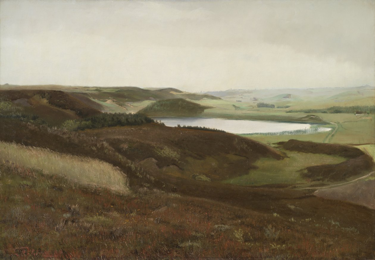 Krajobraz w pobliżu Bryrup, Jutlandia autorstwa Laurits Andersen Ring