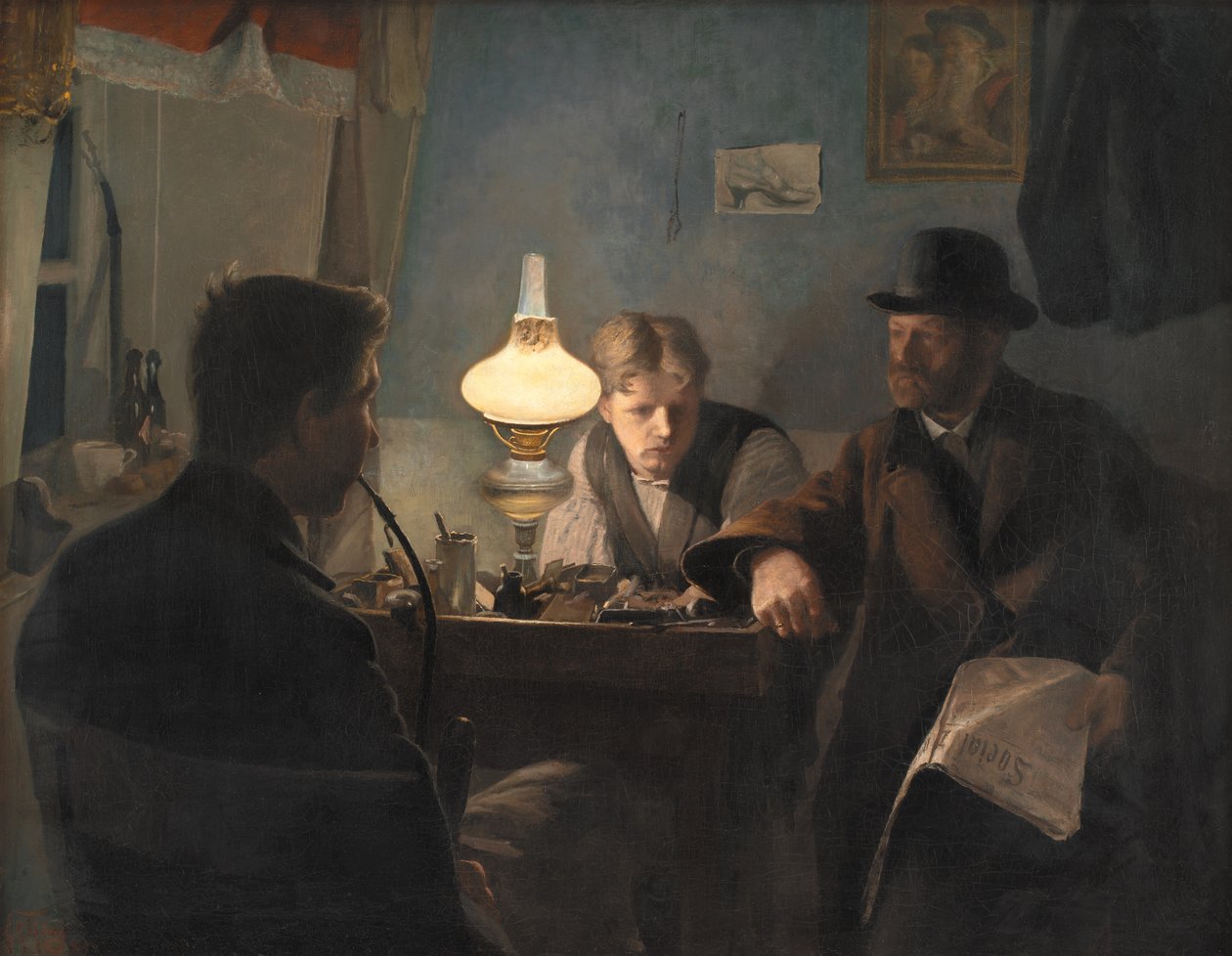 Wizyta w warsztacie szewskim autorstwa Laurits Andersen Ring