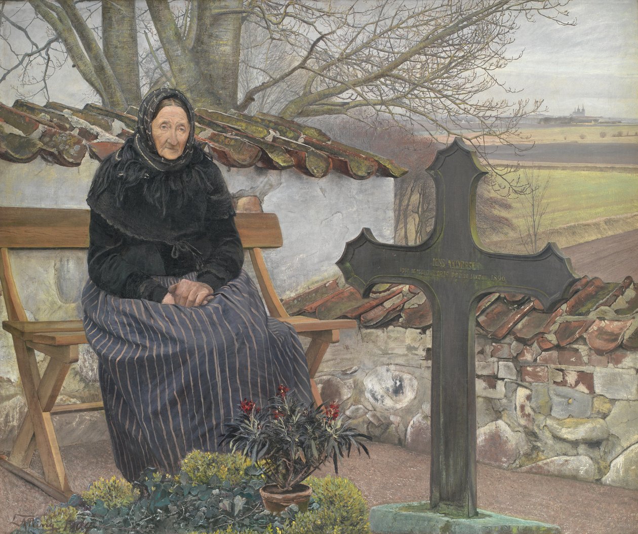 Cmentarz przy Fløng autorstwa Laurits Andersen Ring