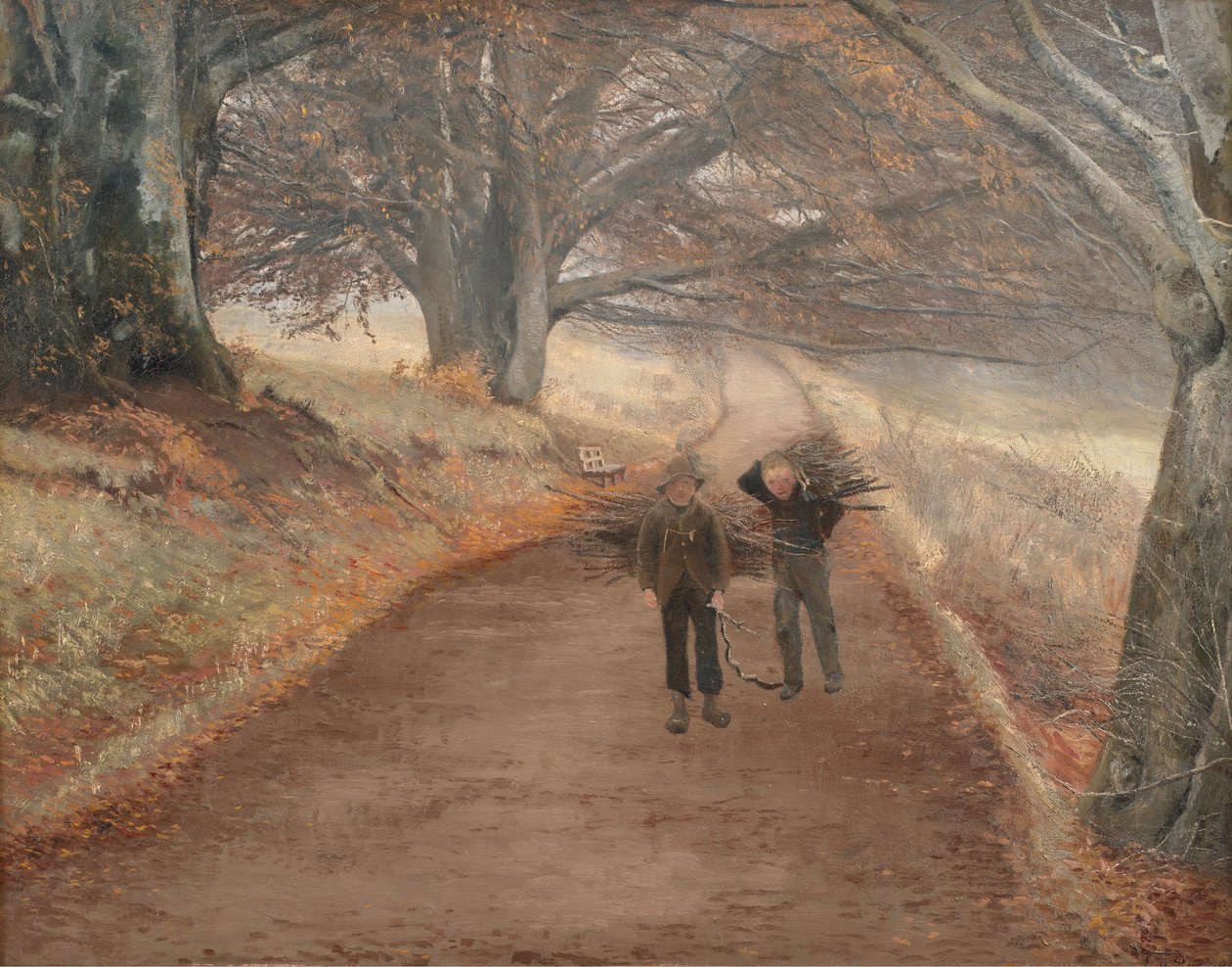 Ścieżka w pobliżu Herlufsholm, Zelandia autorstwa Laurits Andersen Ring
