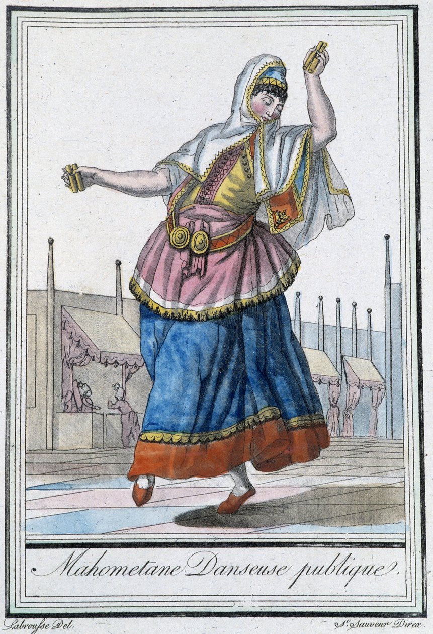 Publiczna tancerka mahometańska - w „Encyclopédie des voyages” J. Grasseta St Sauveur, wyd. Deroy, Paryż autorstwa L.F. Labrousse