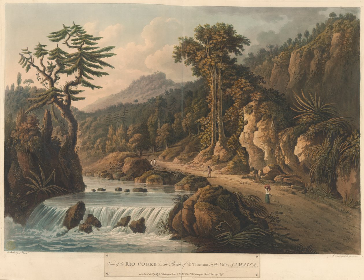 Rio Cobre, z Six Views in the Island of Jamaica, litografia I. Merigot autorstwa L. (after) Belanger