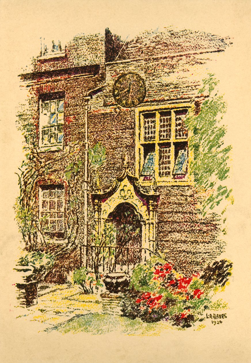 Staple Inn, Londyn, 1924. autorstwa L. A. Hayes