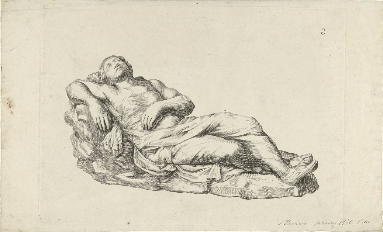 Studium rzeźby klasycznej autorstwa L. Hachin (signed by artist)