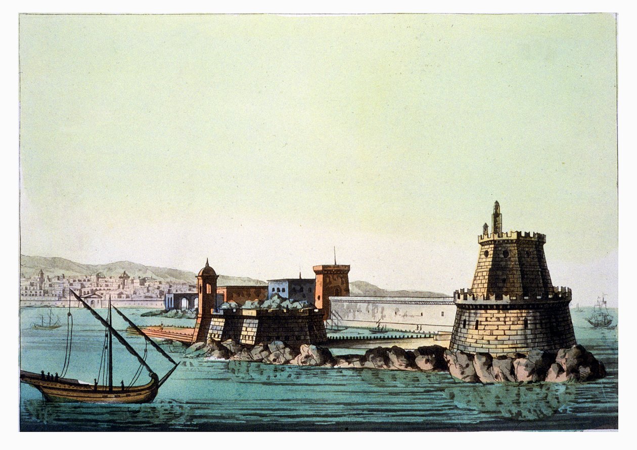 Port i molo w Algierze, tablica 69 z "Le Costume Ancien et Moderne" Jules