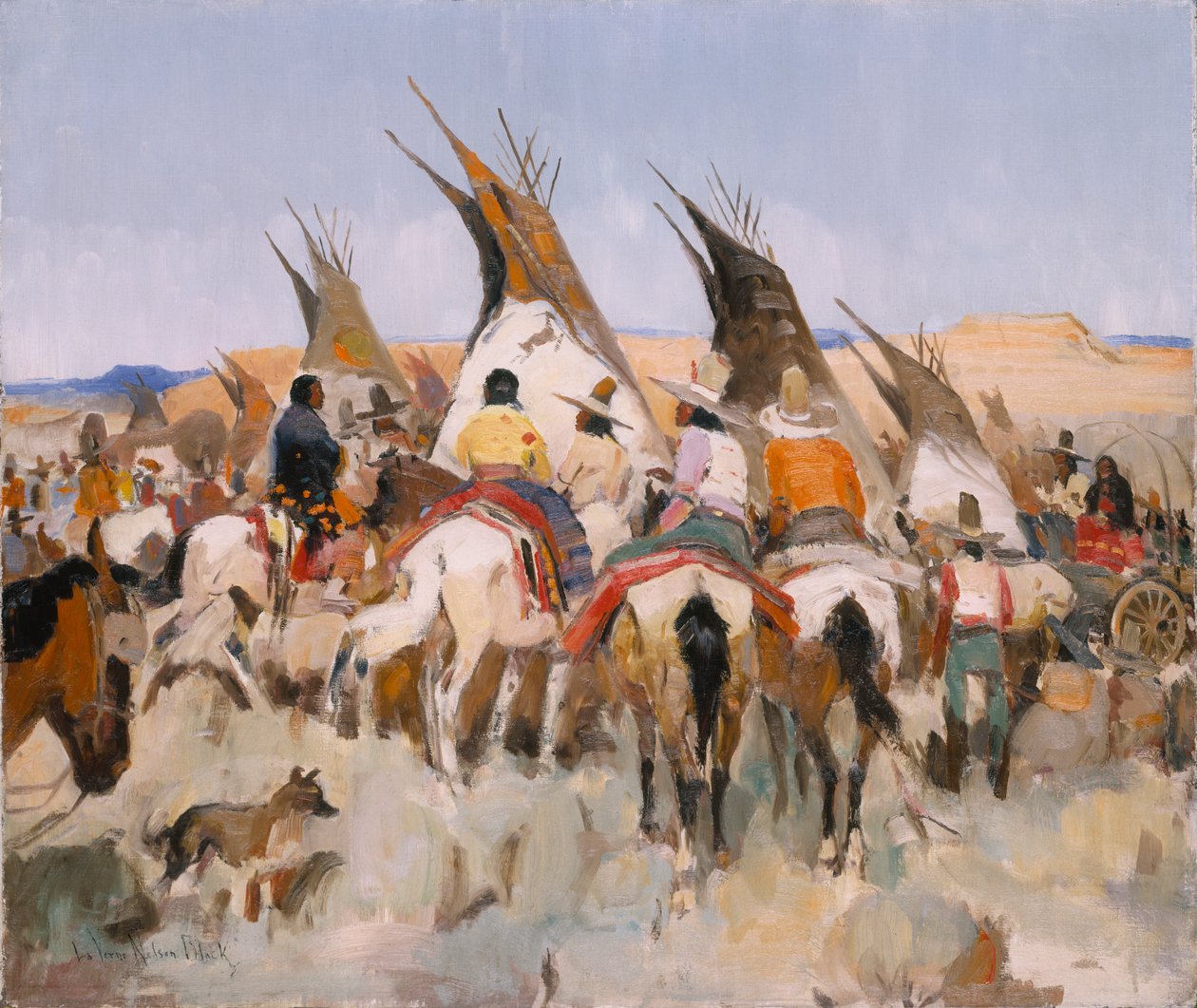 Uroczystość nad Czarnym Jeziorem, 1938. autorstwa LaVerne Nelson Black
