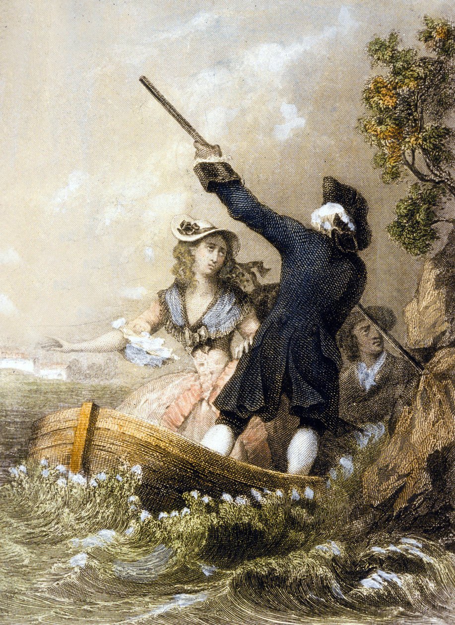 Ilustracja z książki "Julie albo nowa Heloiza", ok. 1852 r. autorstwa Lacour Lastudier