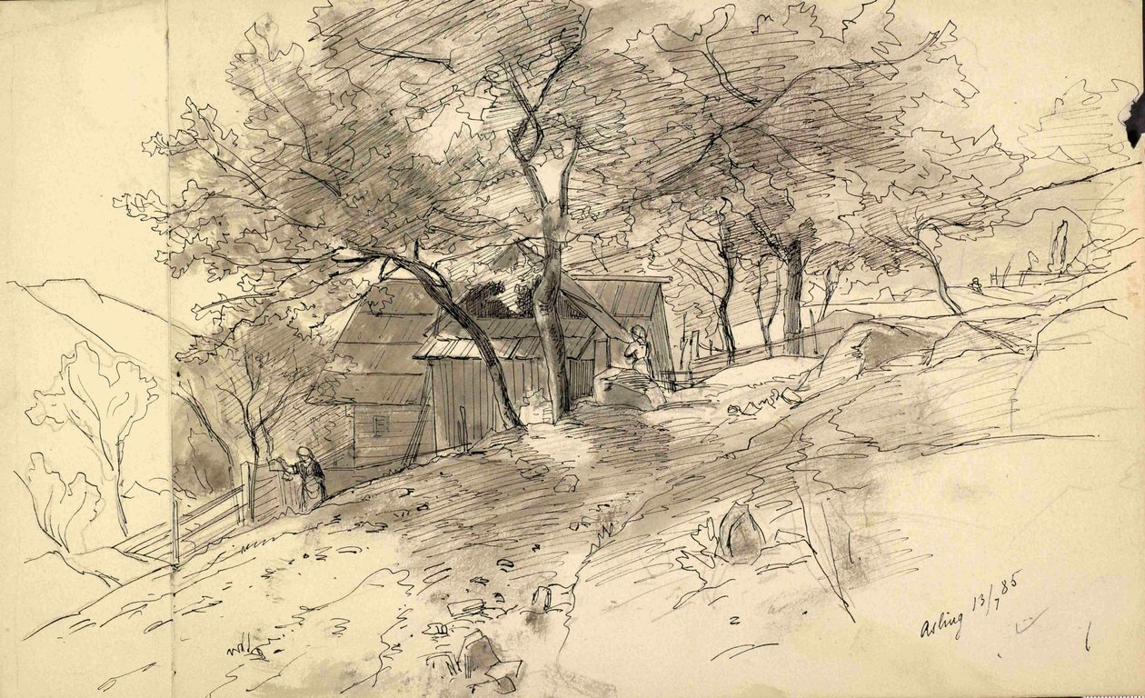 Drewniany domek na Jeseničhn autorstwa Ladislav Benesch