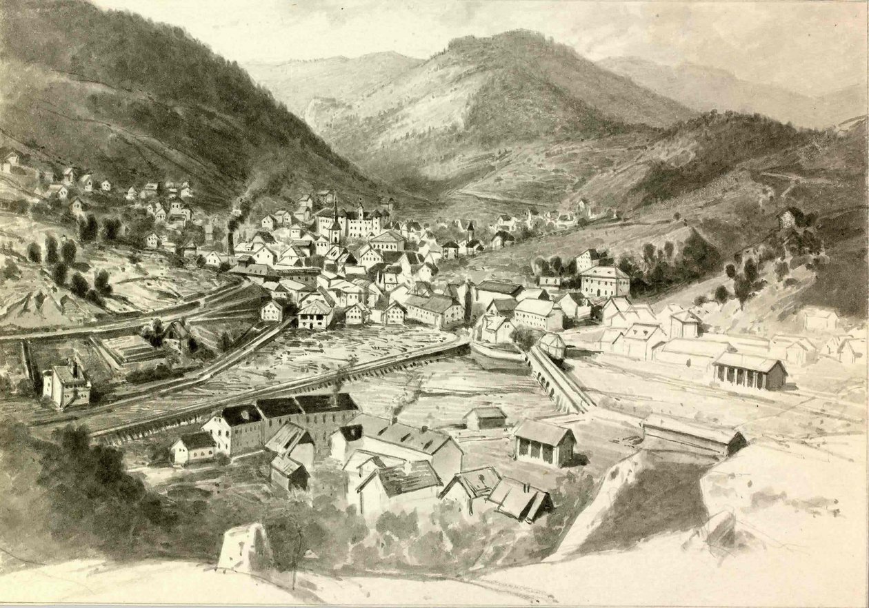 Widok na Idrijon autorstwa Ladislav Benesch