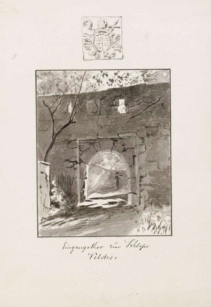 Portal w murach Bled Gradu autorstwa Ladislav Benesch