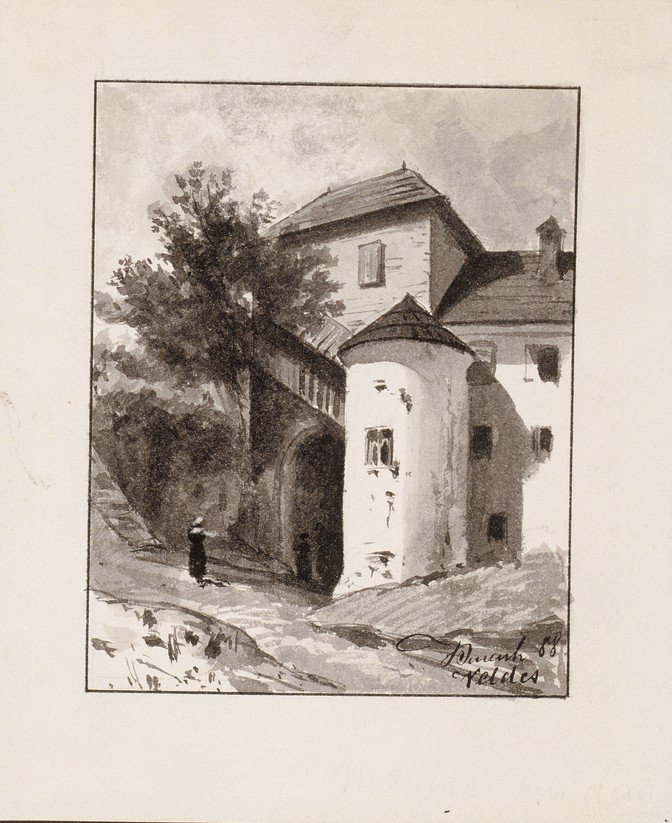  Wejście do zamku Bled autorstwa Ladislav Benesch