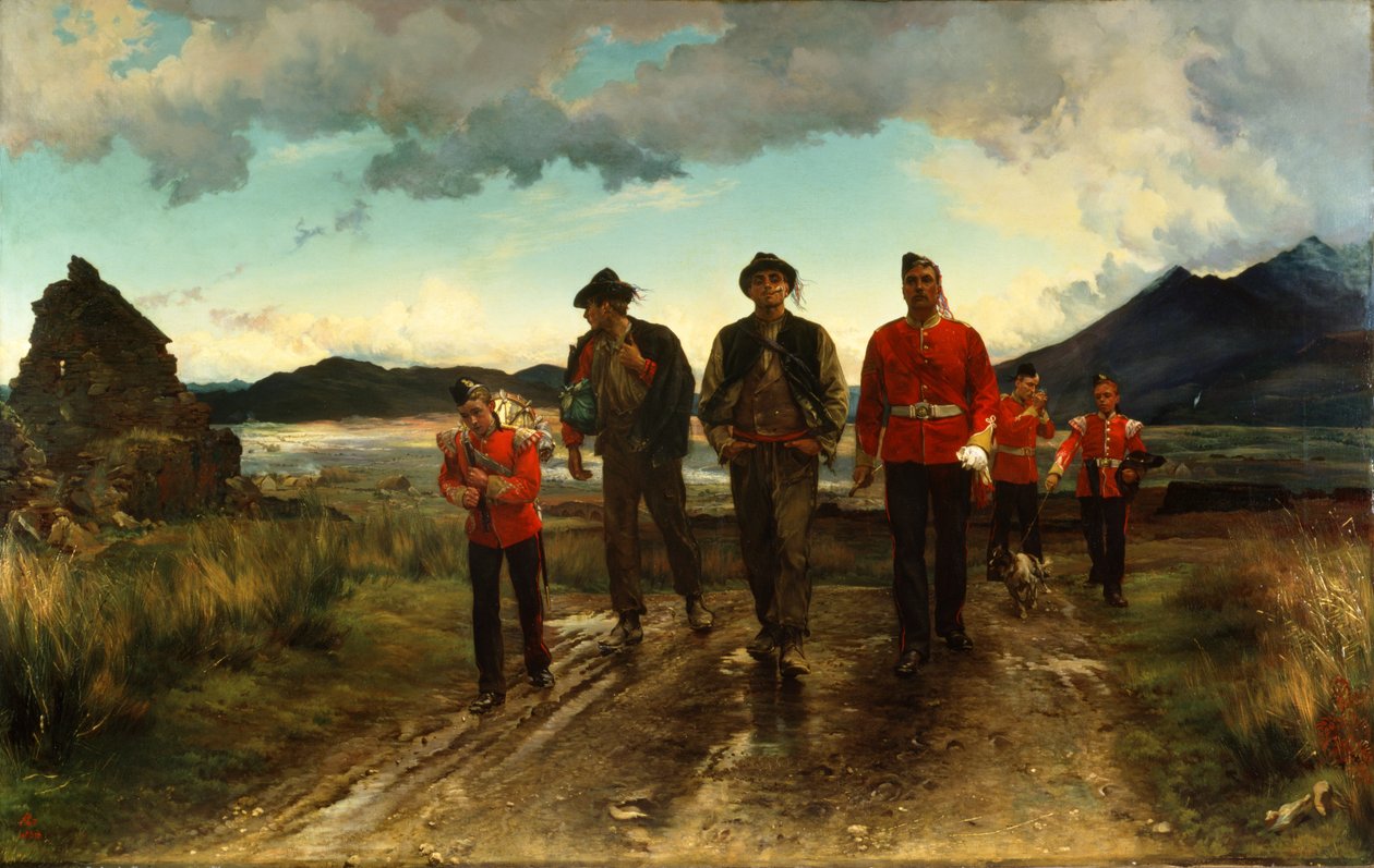 „Listed for the Connaught Rangers”: rekrutacja w Irlandii, 1878 r. autorstwa Lady Butler