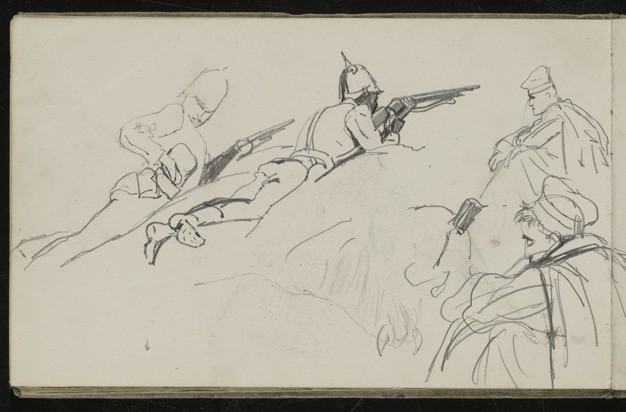 Możliwe studium dla „Świtu Waterloo”, 1893 autorstwa Lady Butler