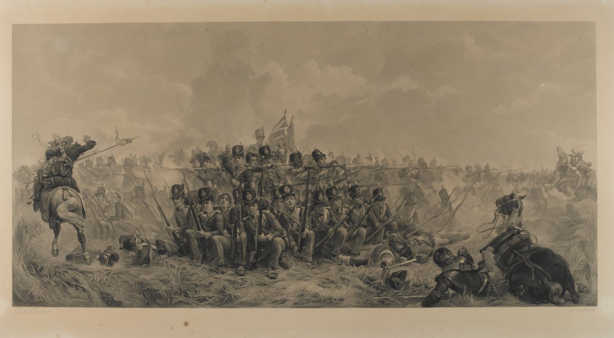 Quatre-Bras 1815, wyryte przez F. Stacpoole, 1875 autorstwa Lady Butler