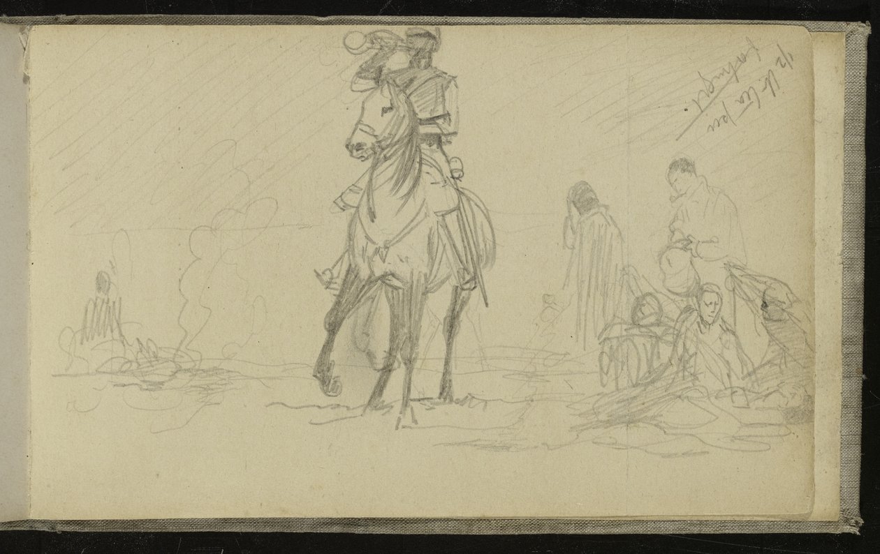 Studium do „Świtu Waterloo”, 1893 autorstwa Lady Butler