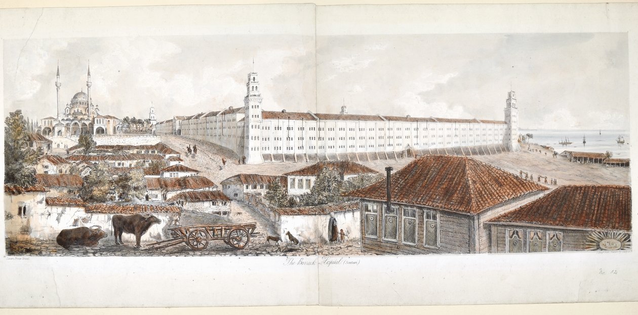 Widok szpitala Barrack w Scutari, 1857 autorstwa Lady Alicia Blackwood