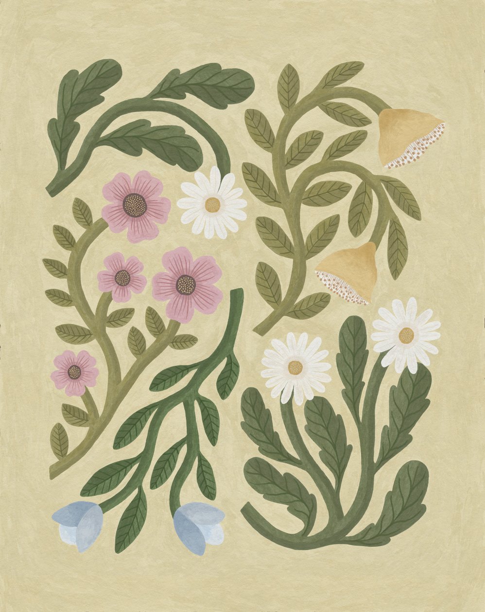 Folksy Florals, 2022 (w wersji cyfrowej) autorstwa Lady Ann de Borja