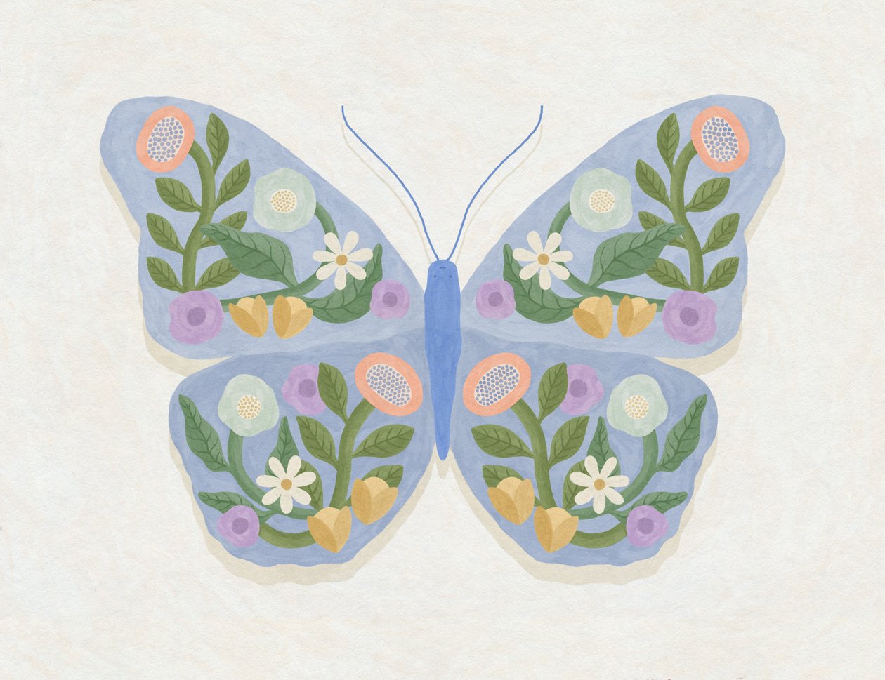 Motyl Spring Blooms, 2023 (cyfrowy) autorstwa Lady Ann de Borja