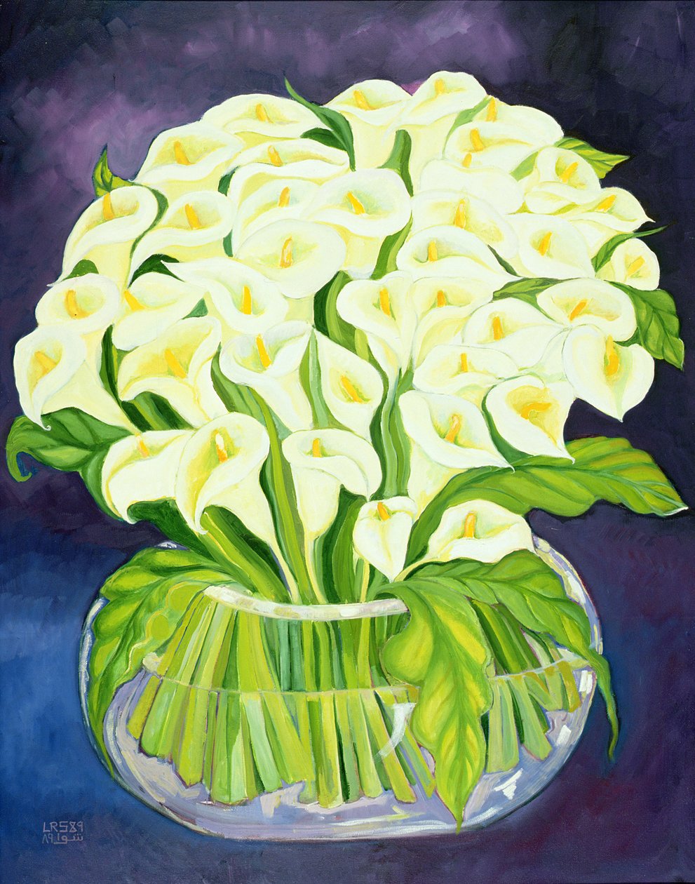 Calla Lilie, 1989 (akryl na płótnie) autorstwa Laila Shawa