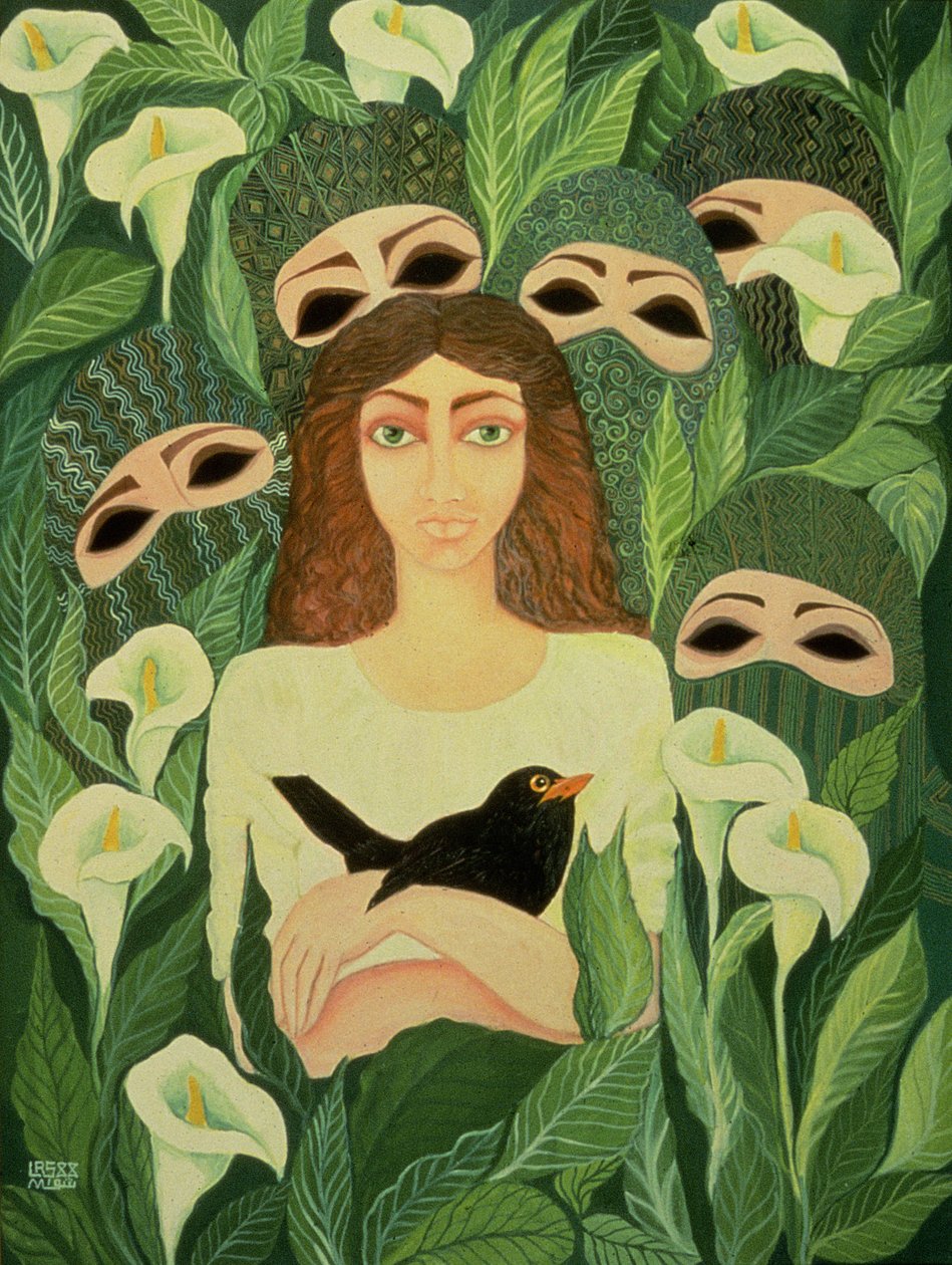 Więzień, 1988 (akryl na płótnie) autorstwa Laila Shawa