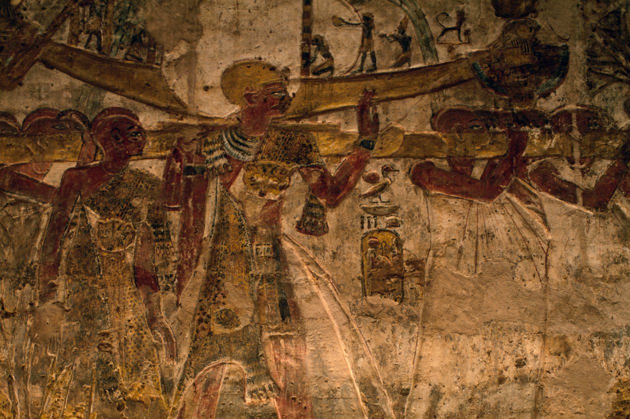 Płaskorzeźba ze świątyni Derra, Dolna Nubia, Egipt, cywilizacja egipska, Nowe Państwo, dynastia XIX autorstwa Amadeo (after) Modigliani