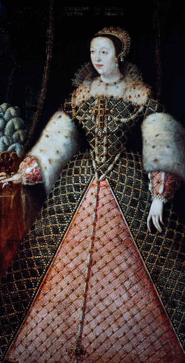 Portret Katarzyny Medycejskiej, królowej małżonki króla Henryka II Walezego, ok. 1547-59 (olej na płótnie) autorstwa Amadeo (after) Modigliani