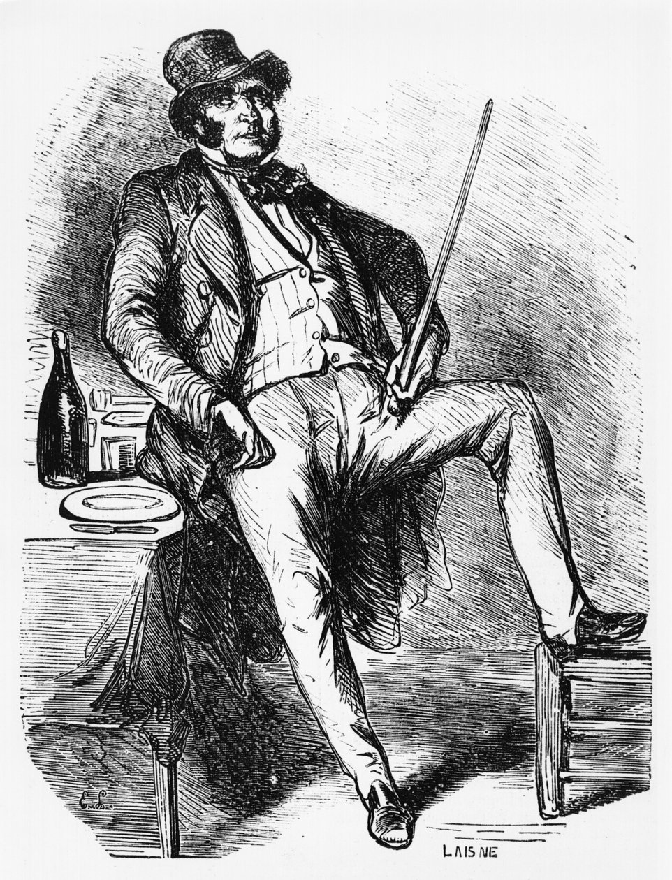Vautrin, ilustracja z „Le Pere Goriot” Honore de Balzac (1799-1850) autorstwa Laisne
