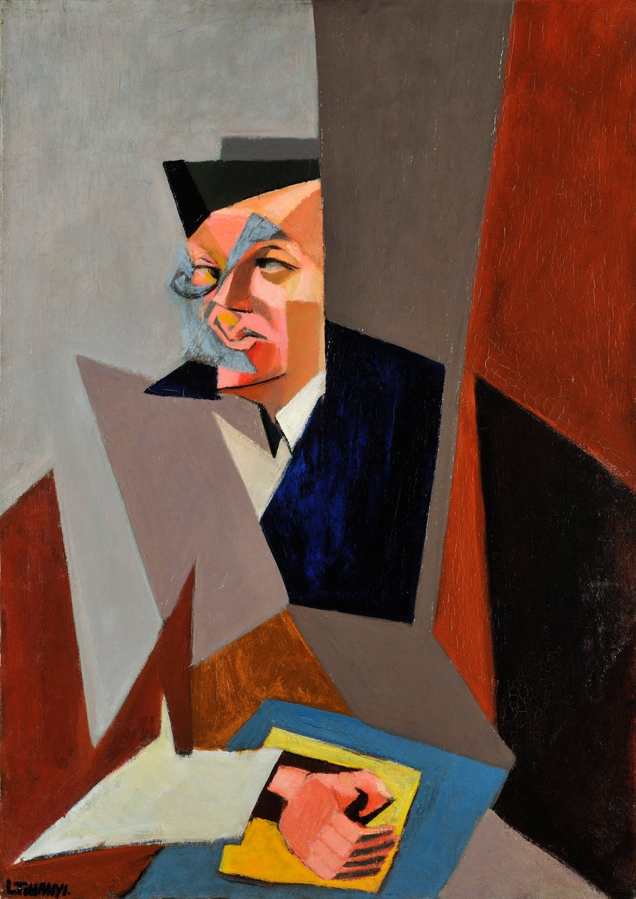 Portret Tristana Tzary (1896-1963), autorstwa Tihanyi, Lajos (1885-1938). olej na płótnie autorstwa Lajos Tihanyi