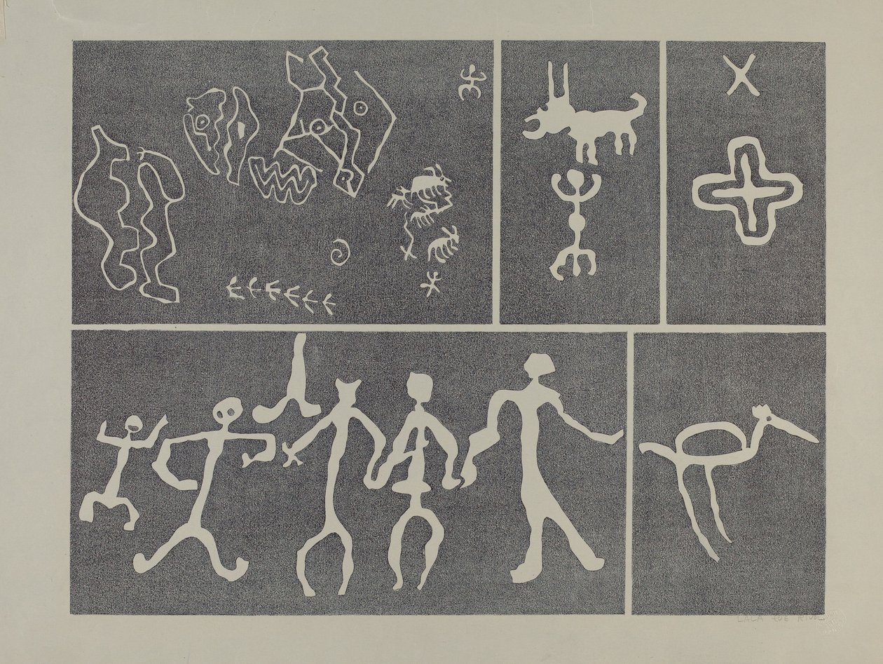 Petroglyf - Zwierzę autorstwa Lala Eve Rivol