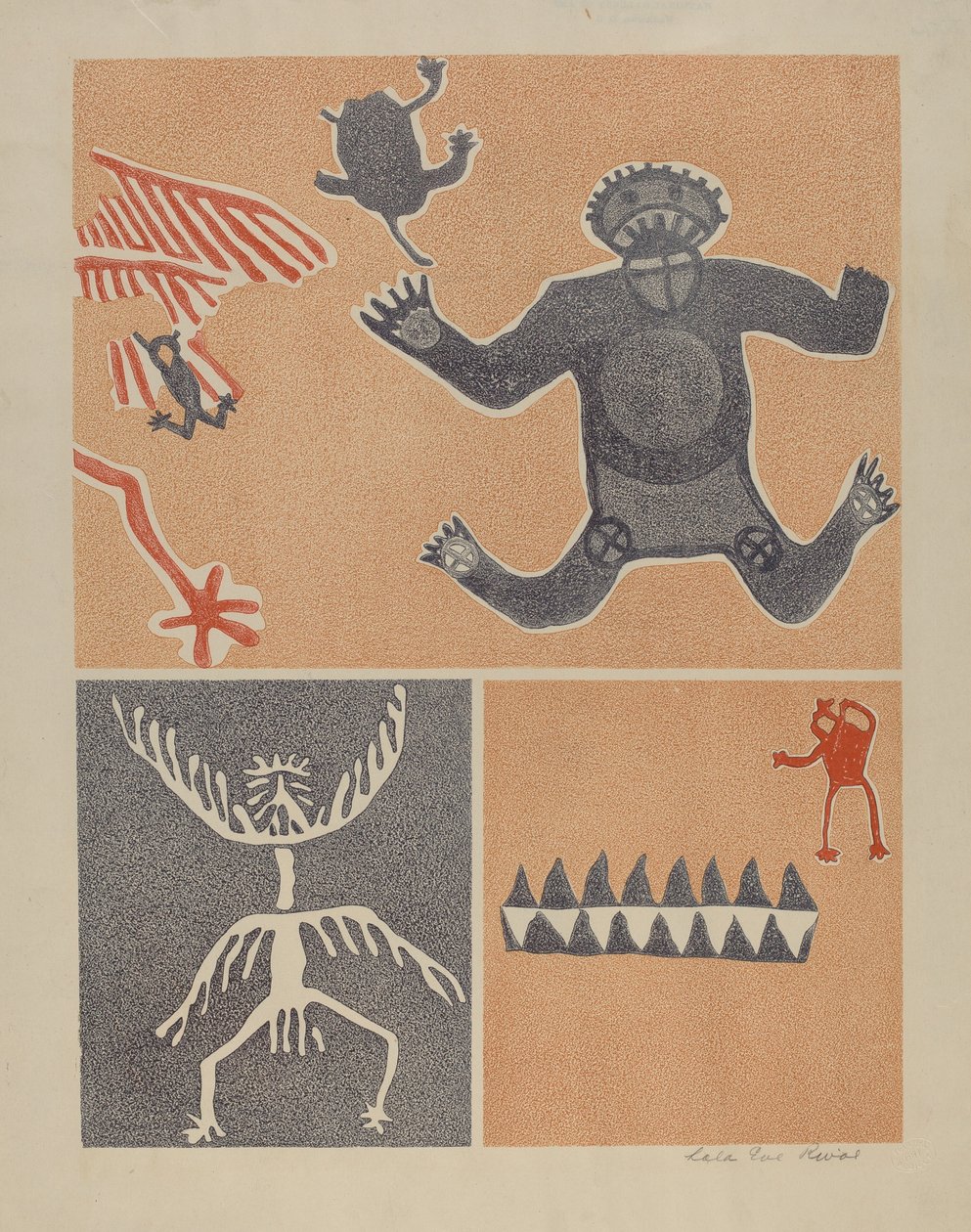 Petroglyph - Postacie ludzkie autorstwa Lala Eve Rivol
