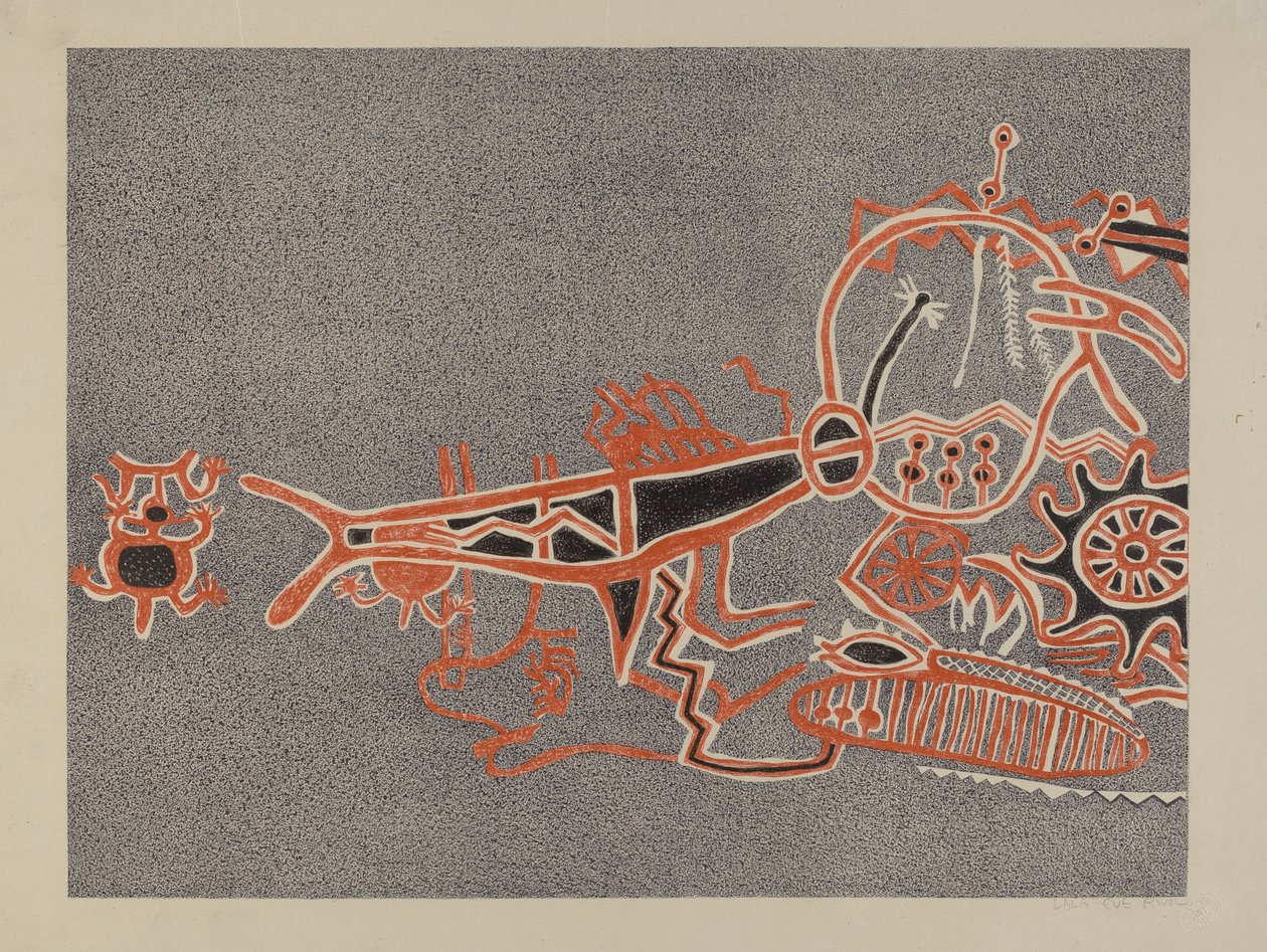Petroglyph - Postacie ludzkie autorstwa Lala Eve Rivol