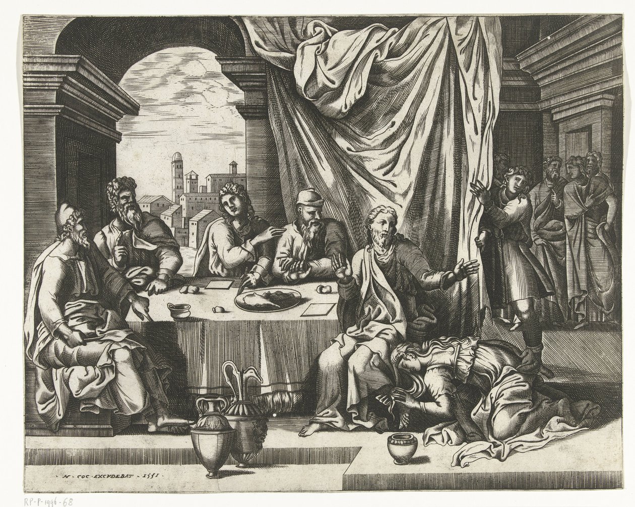 Maria Magdalena namaszcza stopy Chrystusa autorstwa Lambert Lombard