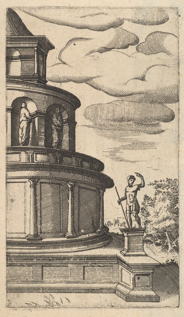 Widok częściowy Budynku [Sepulchrum Adriani] z cyklu 