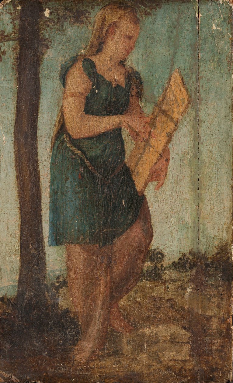 Kobieta z tarczą autorstwa Lambert Sustris (circle of)