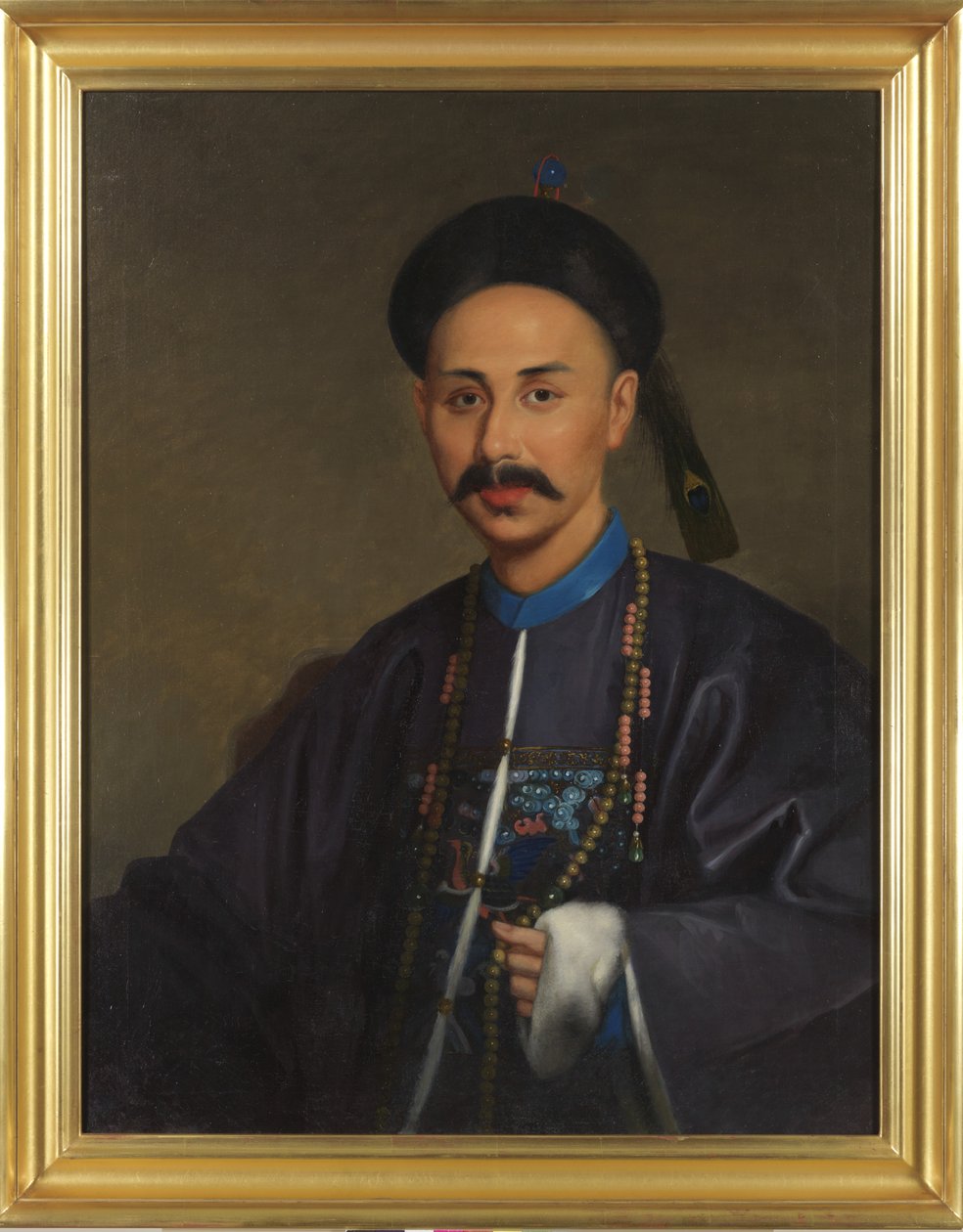 Portret Samqua, ok. 1850 (olej na płótnie) autorstwa Lamqua Lamqua
