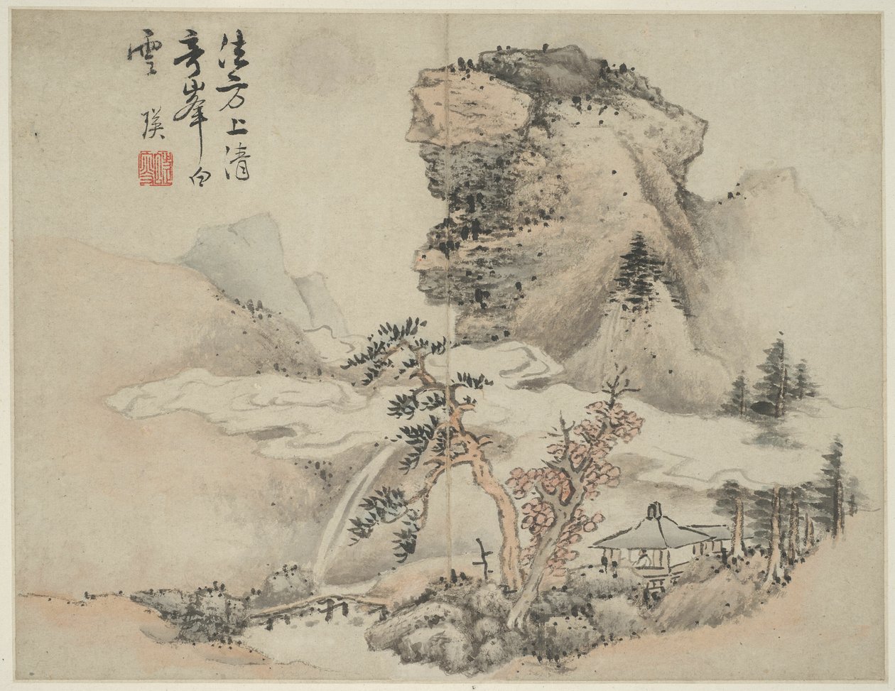 Krajobraz w stylu starożytnych mistrzów: po Fang Congyi (aktywny ok. 1340-80) autorstwa Lan Ying
