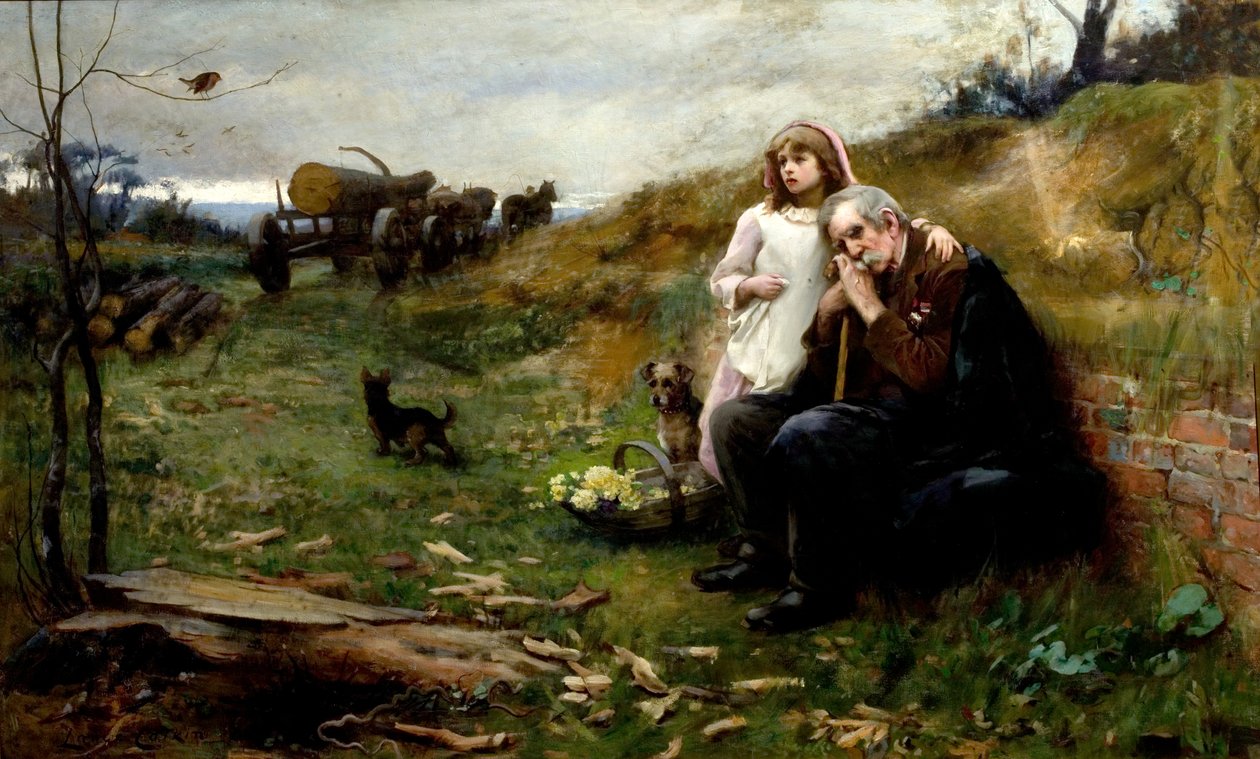 Wszyscy przemijają jako przebłysk dnia, podczas gdy inni jako flota rodzą się, 1888 autorstwa Lance Calkin
