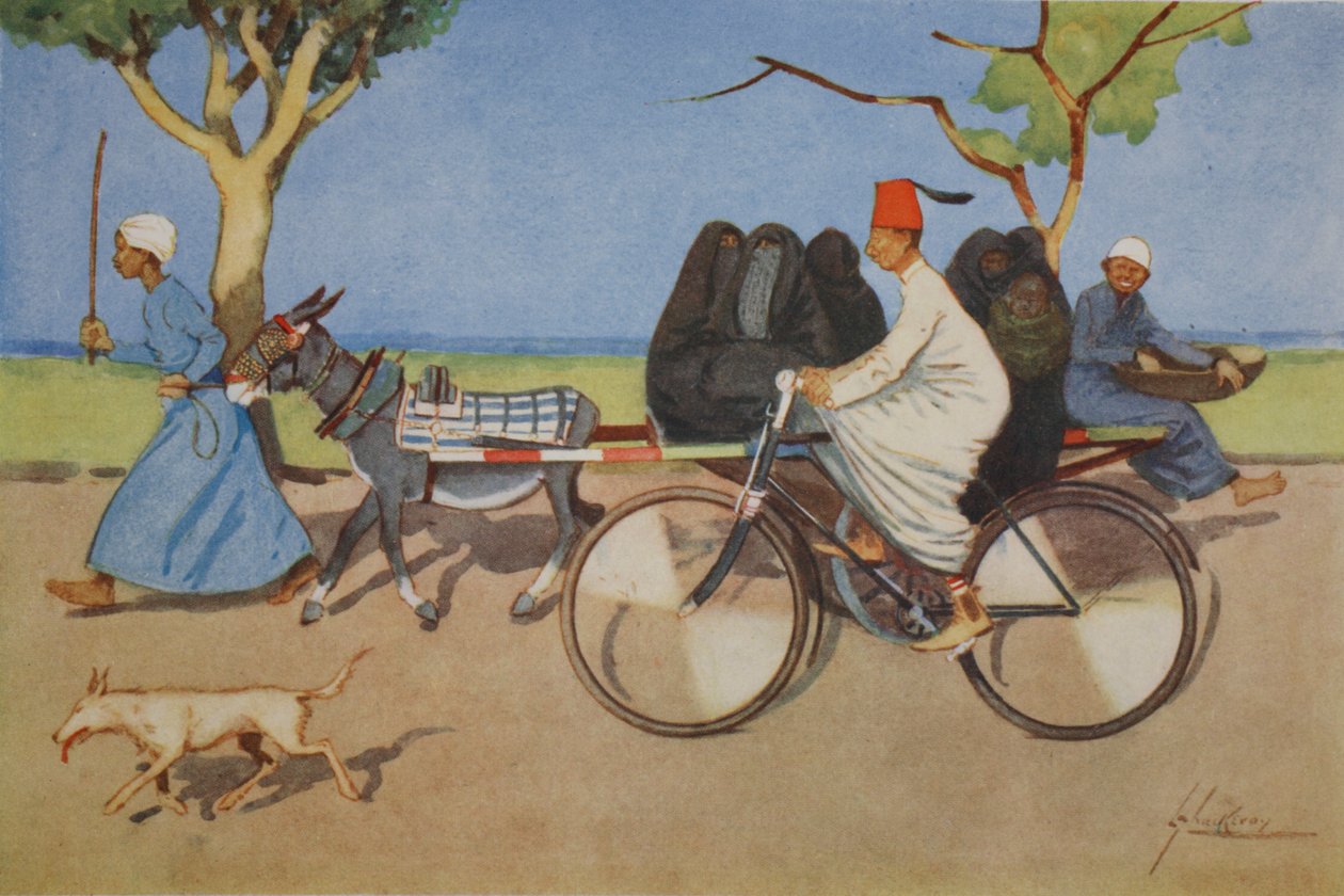Starożytny i współczesny, z „Jasnej strony Egiptu”, 1908 autorstwa Lance Thackeray