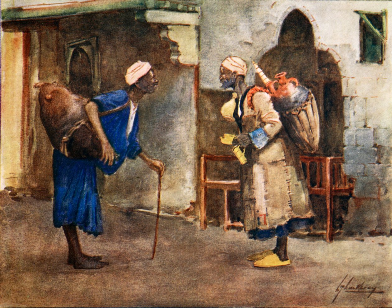 Spotkanie wód, z „Jasnej strony Egiptu”, 1908 autorstwa Lance Thackeray